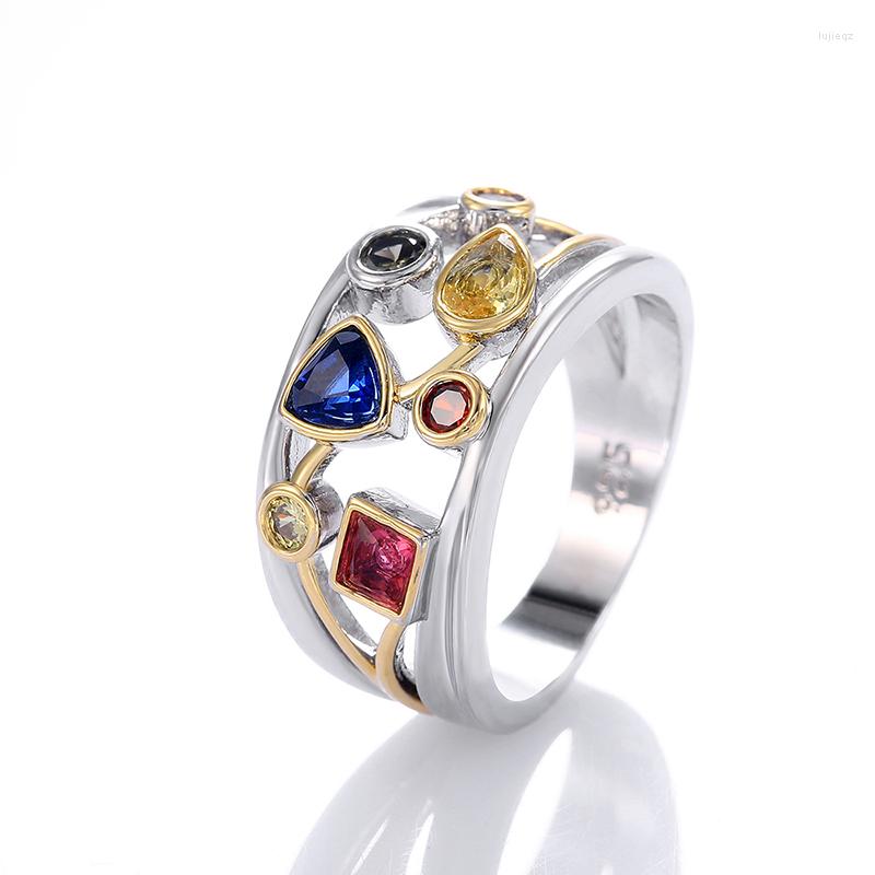 Wedding Rings Luxury Hollow Wavy Line Design Colorful Round Square Pear Triangle Zircon Stone Finger Ring For Women Jewelry Gift
Wedding Rings Luxury Hollow Wavy Line Design Colorful Round Square Pear Triangle Zircon Stone Finger Ring For Women Jewelry Gift