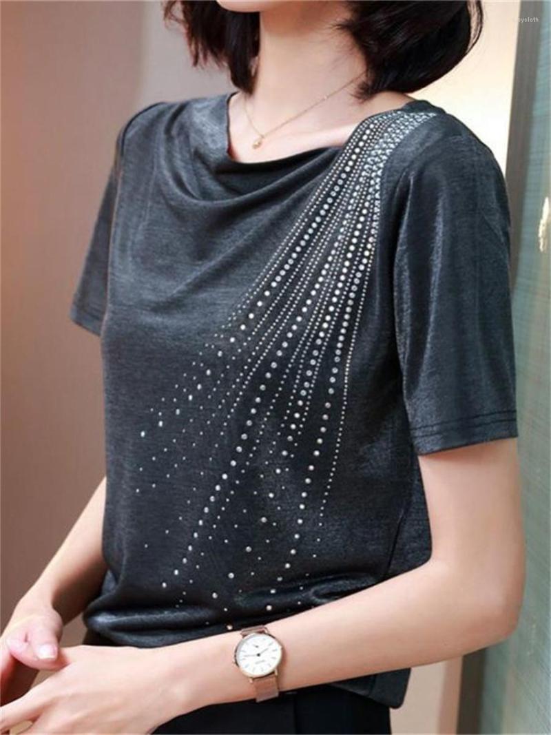 Women' Blouses 4XL Women Spring Summer Shirts Lady Fashion Casual Short Sleeve O-Neck Collar Crystal Diamond Blusas Tops2169, Black
Women' Blouses 4XL Women Spring Summer Shirts Lady Fashion Casual Short Sleeve O-Neck Collar Crystal Diamond Blusas Tops2169, Black