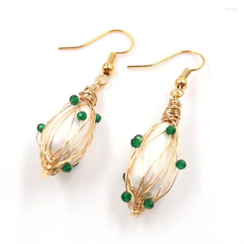 Dangle Earrings FYSL Light Yellow Gold Color Wire Wrap Irregular Shape Pearls Drop For Women With Rhinestone Jewelry
Dangle Earrings FYSL Light Yellow Gold Color Wire Wrap Irregular Shape Pearls Drop For Women With Rhinestone Jewelry