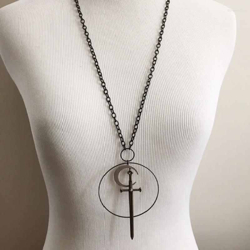 Pendant Necklaces Punk Long Bronze Version Moon Sword Necklace Goth Fantasy Medieval Viking Cosplay Novelty Jewelry Mens Unisex Classical
Pendant Necklaces Punk Long Bronze Version Moon Sword Necklace Goth Fantasy Medieval Viking Cosplay Novelty Jewelry Mens Unisex Classical