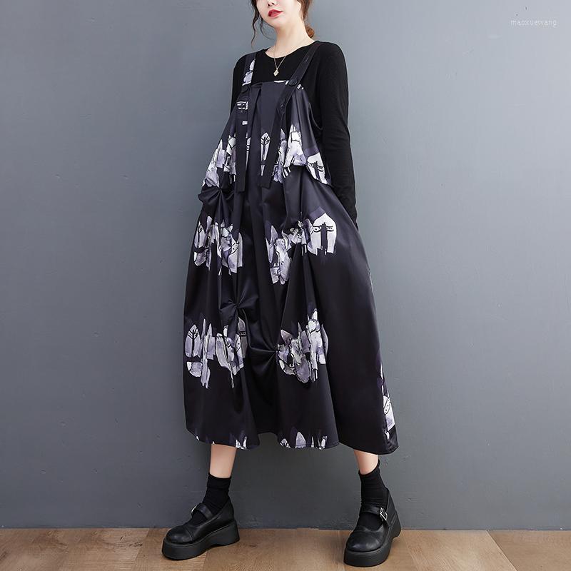 Casual Dresses 2023 Spring Autumn Korean Print Woman Suspender Dress Adjustable Shoulder Straps Loose Plus Size Maxi Long For Women, Black
Casual Dresses 2023 Spring Autumn Korean Print Woman Suspender Dress Adjustable Shoulder Straps Loose Plus Size Maxi Long For Women, Black