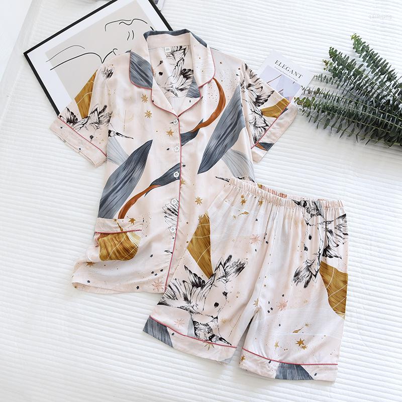 Women's Sleepwear Viscose Long-sleeved Trousers Ladies Pajamas Suit Simple Style Short Women's Home Service, 2b-red leaves
Women's Sleepwear Viscose Long-sleeved Trousers Ladies Pajamas Suit Simple Style Short Women's Home Service, 2b-red leaves