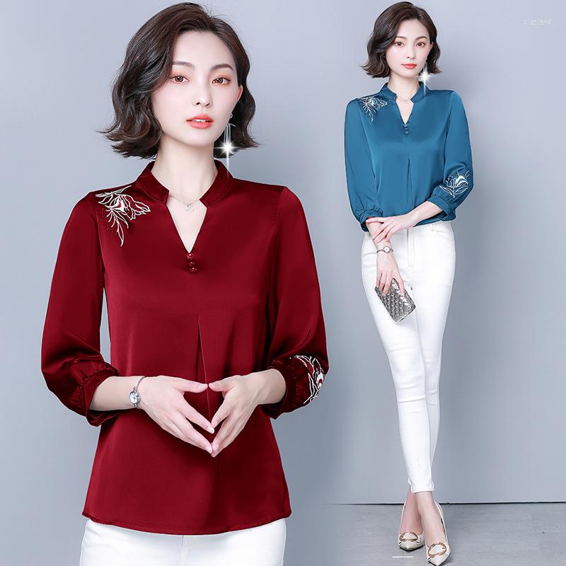 Women's Blouses Shirts For Women Plus Size Spring And Autumn Fashion Basic Shirt Middle-aged Elderly Female Mothers Elegant Satin Top, Green
Women's Blouses Shirts For Women Plus Size Spring And Autumn Fashion Basic Shirt Middle-aged Elderly Female Mothers Elegant Satin Top, Green