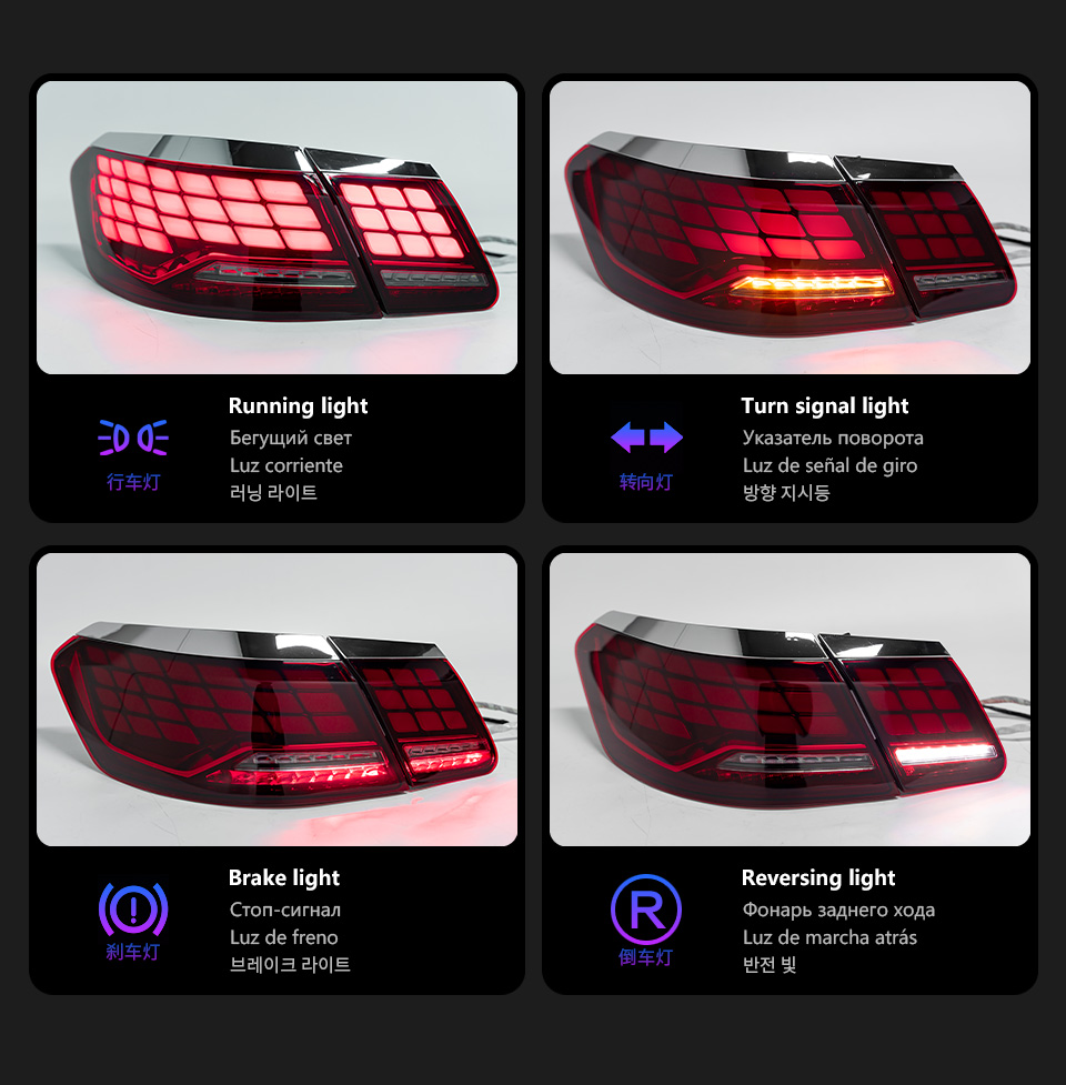 Car Tuning Taillights For E Class W211 W212 E260 20 09-20 15 Tail Lights OLED Style Dynamic Signal Light