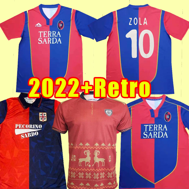 22 23 Cagliari Calcio Retro soccer jerseys Christmas Zola Gobbi Joao Pedro Godin Nandez Centenary Men Kit football shirts Men size S-XXL 2003 04 05, Training
22 23 Cagliari Calcio Retro soccer jerseys Christmas Zola Gobbi Joao Pedro Godin Nandez Centenary Men Kit football shirts Men size S-XXL 2003 04 05, Training