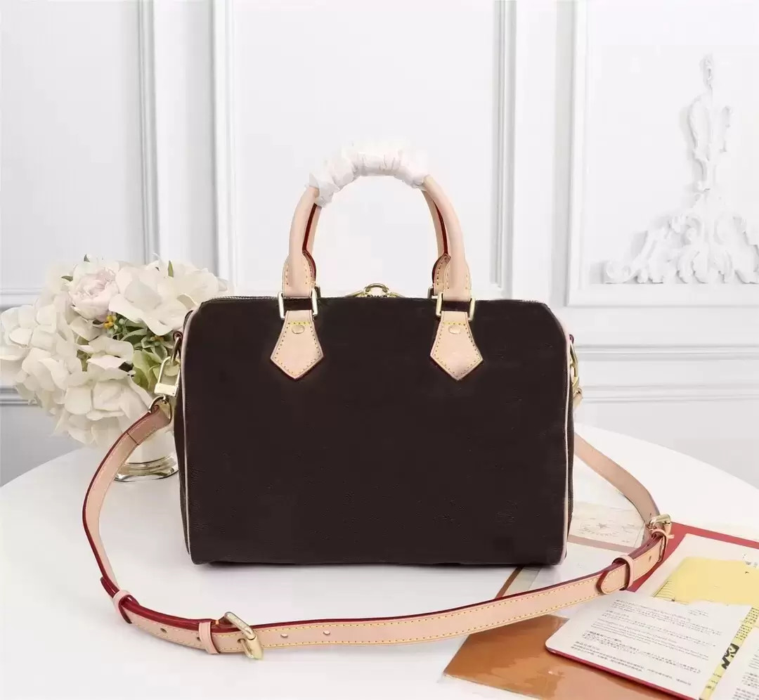 2023 PU Leather Fashion Travel Bag Print Flower Women Handbags Sale High Capacity Bags Cartoon Brown Pillow shoulder bags Totes