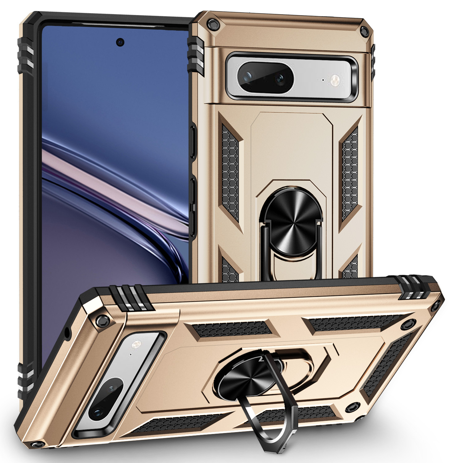 Armor Phone Cases For Google Pixel 8 8A 7A 7 6 6A 5A 4A 5 4 XL Rotating Kickstand Shockproof Back Case Cover, Gold
Armor Phone Cases For Google Pixel 8 8A 7A 7 6 6A 5A 4A 5 4 XL Rotating Kickstand Shockproof Back Case Cover, Gold