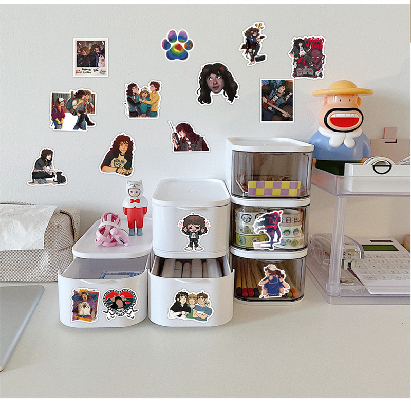 50Pcs Stranger Things Season 4 Eddie Munson Stickers Cartoon Graffiti Decals DIY Laptop Phone Suitcase Sticker Kid Toy