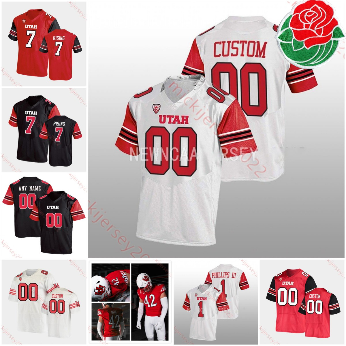 2023 Rose Bowl Mohamoud Diabate Utah Football jersey Kaimana Hanohano Peter Terry Ethan Calvert Kenzel Lawler JaTravis Broughton Caine Savage Utah Utes Jerseys, White/rose patch
2023 Rose Bowl Mohamoud Diabate Utah Football jersey Kaimana Hanohano Peter Terry Ethan Calvert Kenzel Lawler JaTravis Broughton Caine Savage Utah Utes Jerseys, White/rose patch