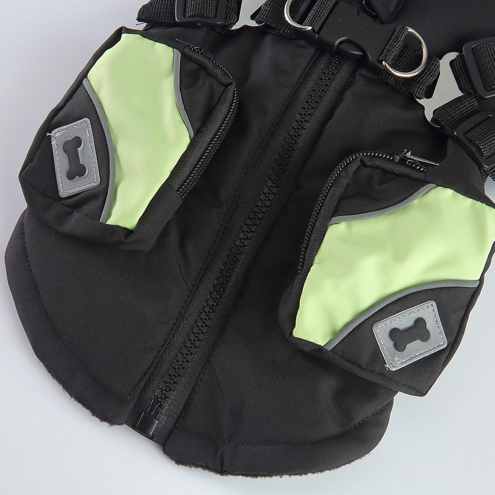 Winter Apparel Harness Two-in-One Soft Fleece ed Warm Dog Jacket Waterproof Windproof with Snack Bag Pet Vest for Small Dogs in Cold Weather Red A513