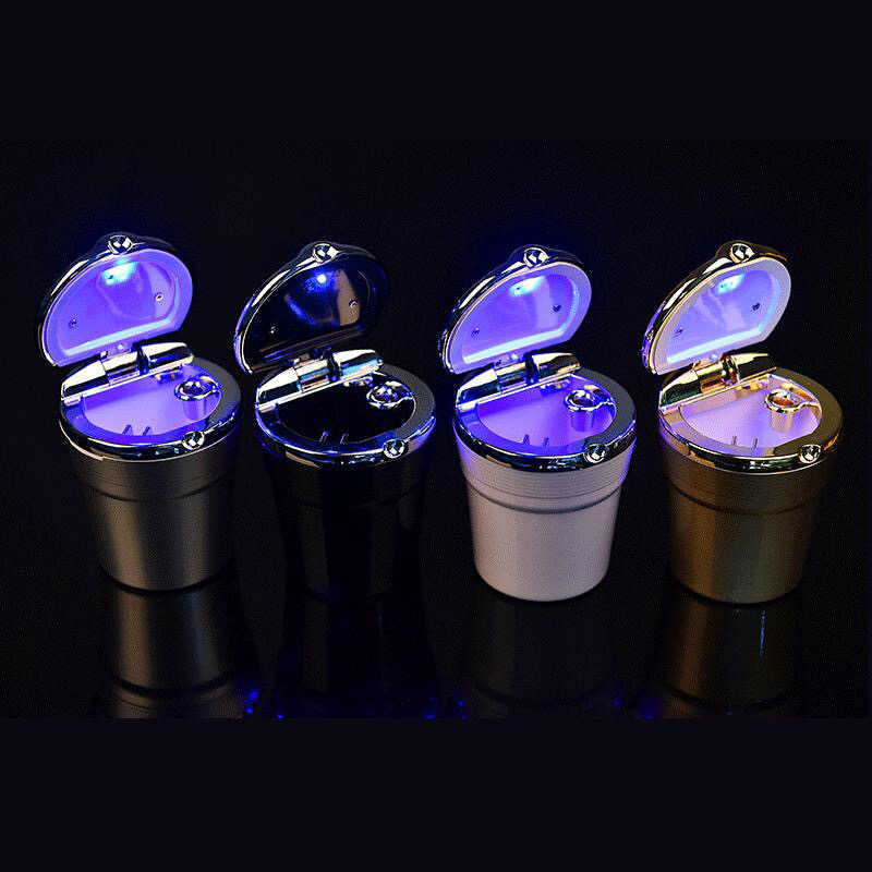 New With Led Lights Creative Personality ashtray for Fiat Aegea 500c Panda Uno Palio Tipo Doblo car Emblem Auto Accessories