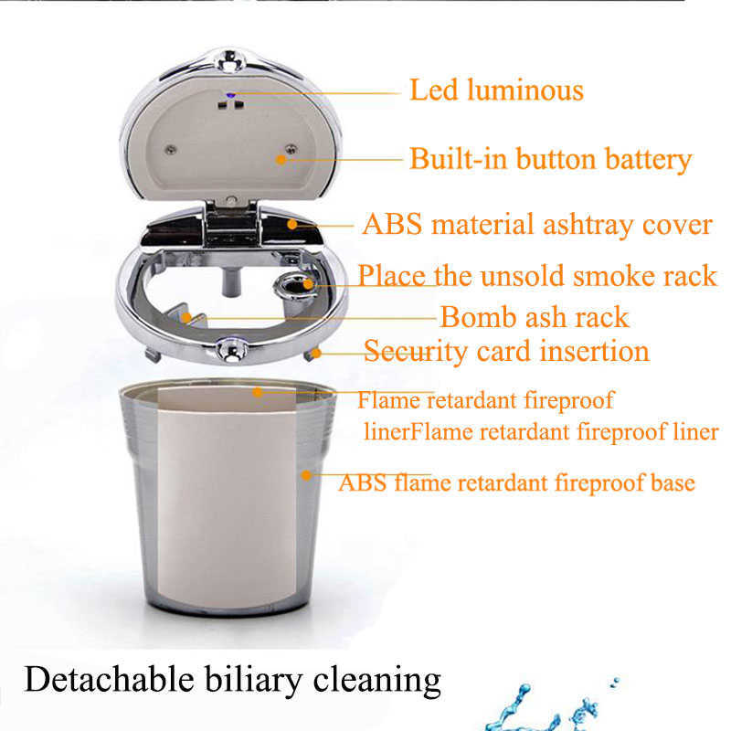 New With Led Lights Creative Personality ashtray for Fiat Aegea 500c Panda Uno Palio Tipo Doblo car Emblem Auto Accessories