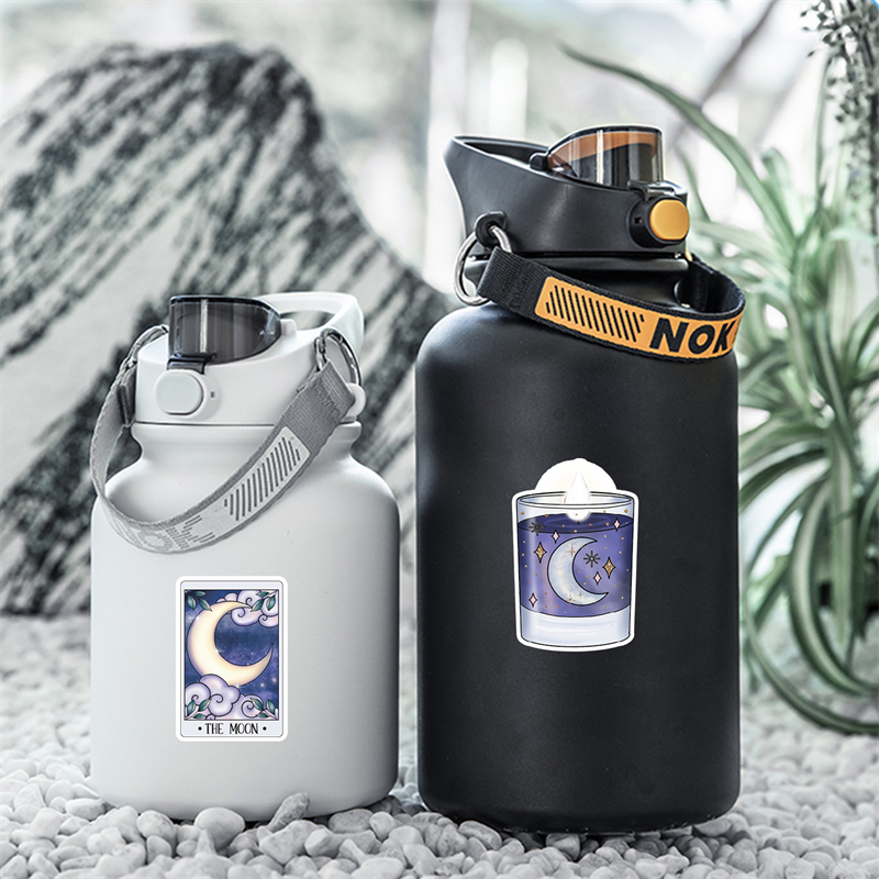 50pcs Cute purple Gothic sticker Magic Witch Moon Stickers Aesthetic Art graffiti Stickers for DIY Luggage Laptop Skateboard Motorcycle Bicycle