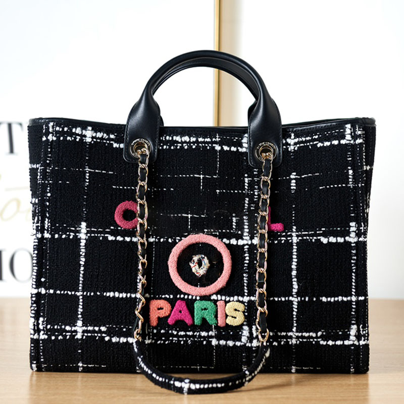 Grand Shopping Tote Beach Bag Most Expensive Handbag Designer Travel Weekend Fabric Chain Shoulder Bag for Women