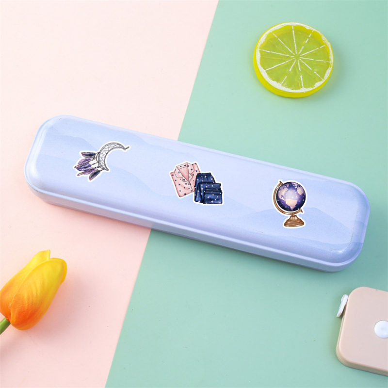 50pcs Cute purple Gothic sticker Magic Witch Moon Stickers Aesthetic Art graffiti Stickers for DIY Luggage Laptop Skateboard Motorcycle Bicycle