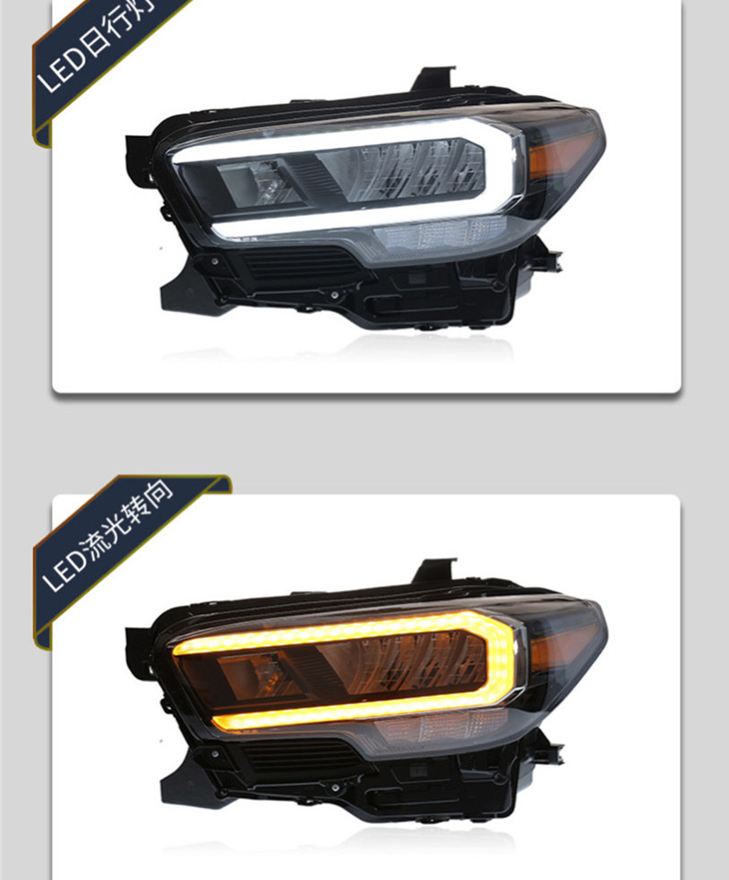 Car Styling Headlights for Toyota Tacoma 20 15-20 20 Tacoma LED Headlight DRL Dynamic Signal Head Lamp auto Accessories