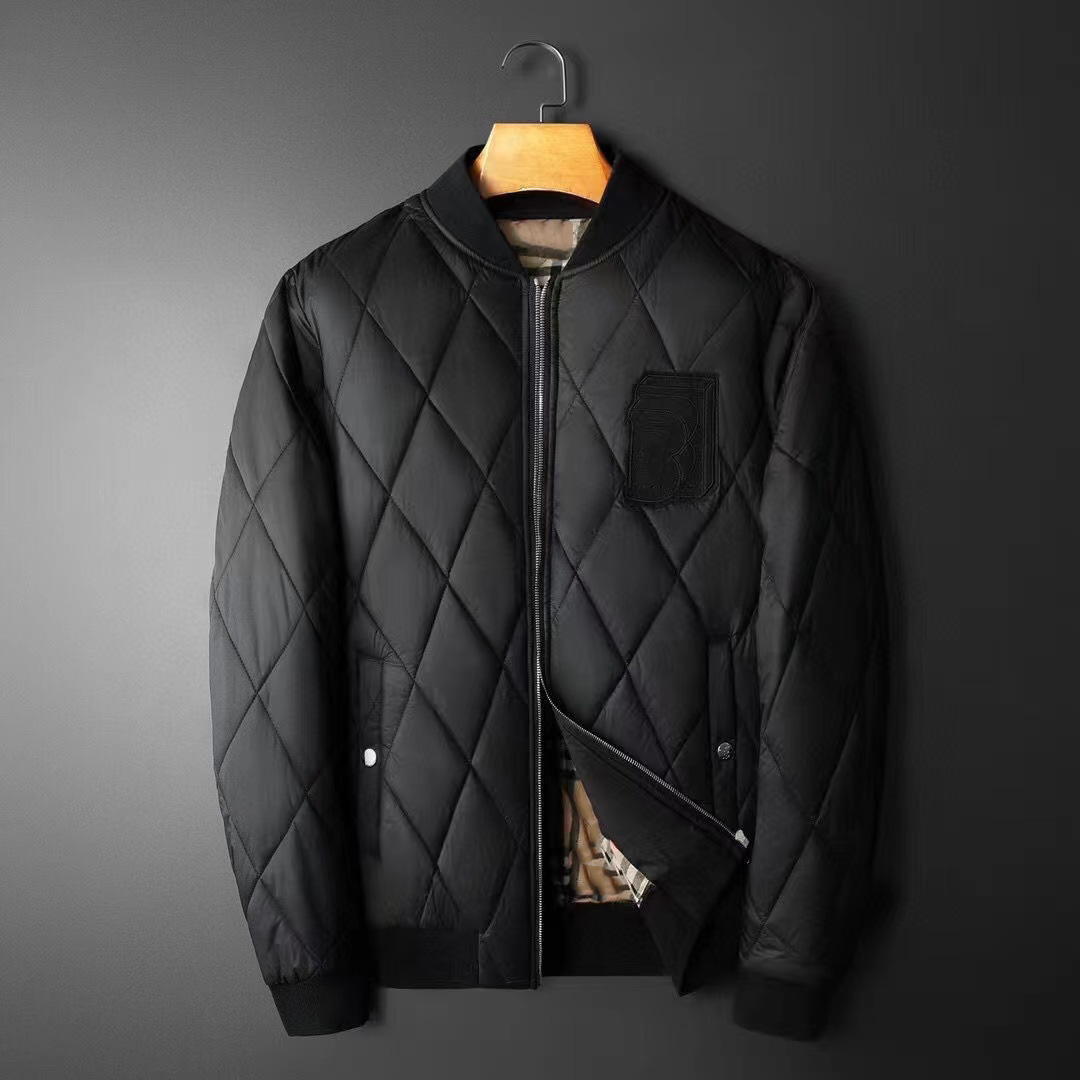 22ss bur mens down jacket designer coat TB embroidery lapel shirt men business casual cardigan winter jackets erry4xl 5xl