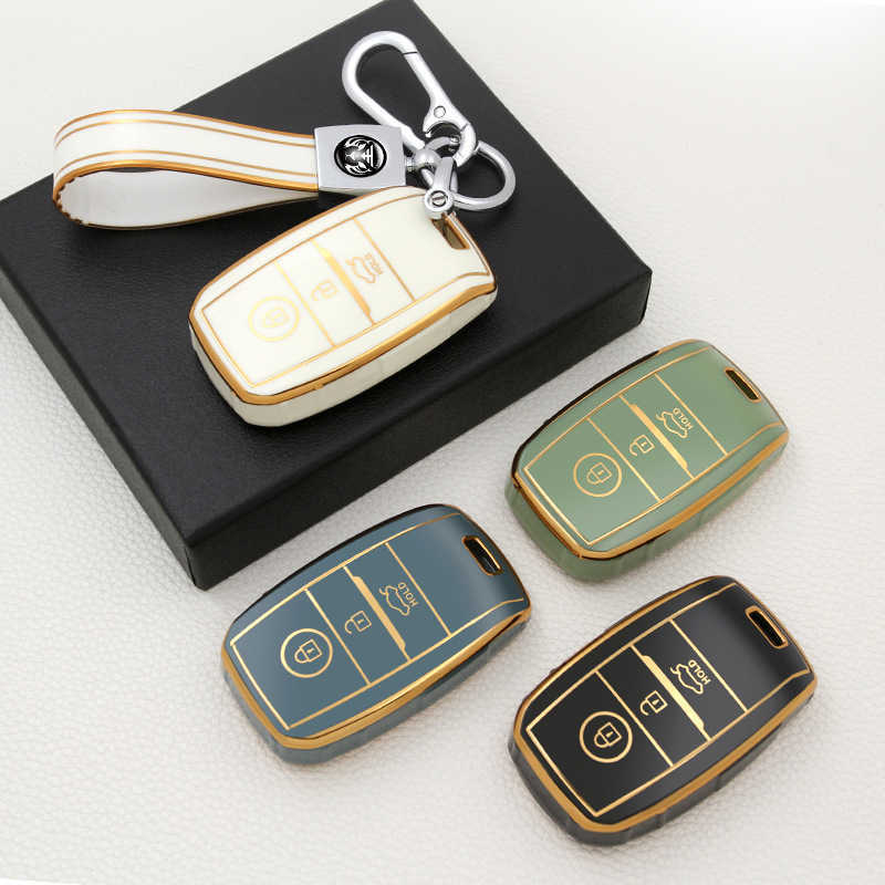 TPU Key Case Cover For Kia Sportage Cerato Optima K2 K3 K4 K5 Rio Picanto K2 Soul Sorento Ski Sedona 2016 Keychain Accessories