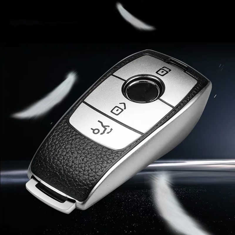 Leather TPU Car Key Fob Case Cover Protector For Mercedes Benz E C G M R S Class W204 W212 W176 GLC CLA GLA AMG Car Accessories