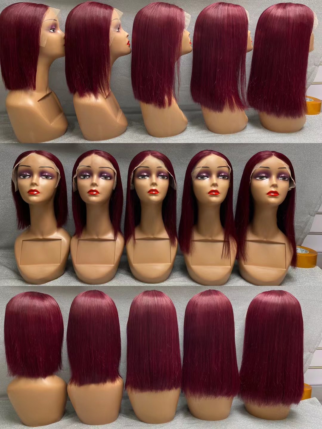 Straight Bob P4/27 Highlight 13X4 Lace Frontal Human Hair Wigs For Black Women Pre-Plucked With Natural Hairline