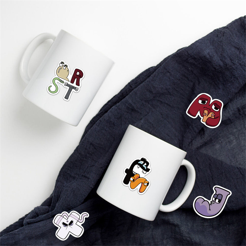 52Pcs Funny Alphabet Lore Sticker AlphabetLetter Graffiti Stickers for DIY Luggage Laptop Skateboard Motorcycle Bicycle Stickers