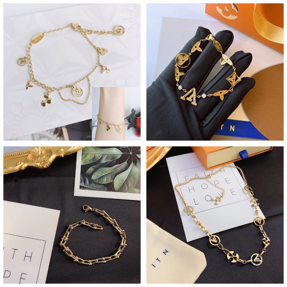 Luxury Designer Bracelets Popular Brand Chain Bangle 18k Gold Plated Alphabet Clover Bracelet Premium Jewelry Love Accessories Gift Wedding Party Bracelet
Luxury Designer Bracelets Popular Brand Chain Bangle 18k Gold Plated Alphabet Clover Bracelet Premium Jewelry Love Accessories Gift Wedding Party Bracelet
