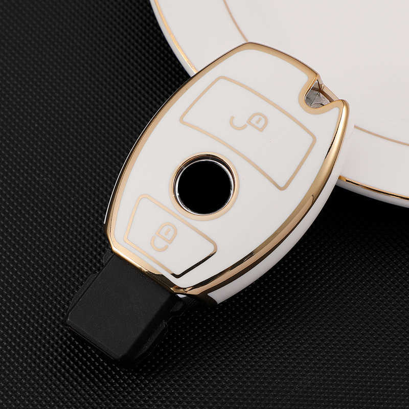 For Mercedes Benz A B R G Class GLK GLA GLC GLR W204 W210 W176 W202 W463 Soft TPU Car Remote Key Case Cover Shell Fob