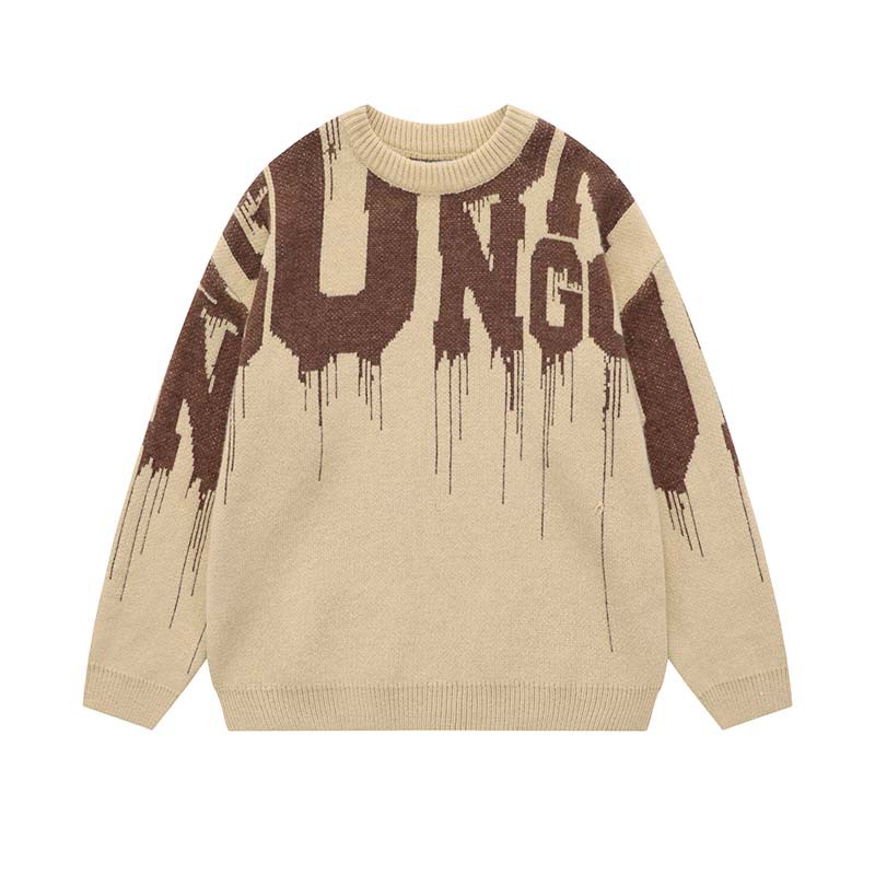 Hip Hop Sweater Y2K Grunge Harajuku Retro Knitted Letter Jumpers Sweaters Unisex Autumn Fashion Casual Loose Pullover Streetwear, Black
Hip Hop Sweater Y2K Grunge Harajuku Retro Knitted Letter Jumpers Sweaters Unisex Autumn Fashion Casual Loose Pullover Streetwear, Black