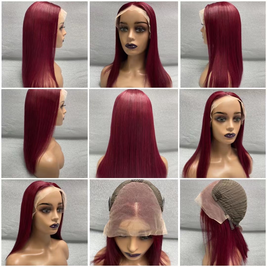 Straight Bob P4/27 Highlight 13X4 Lace Frontal Human Hair Wigs For Black Women Pre-Plucked With Natural Hairline