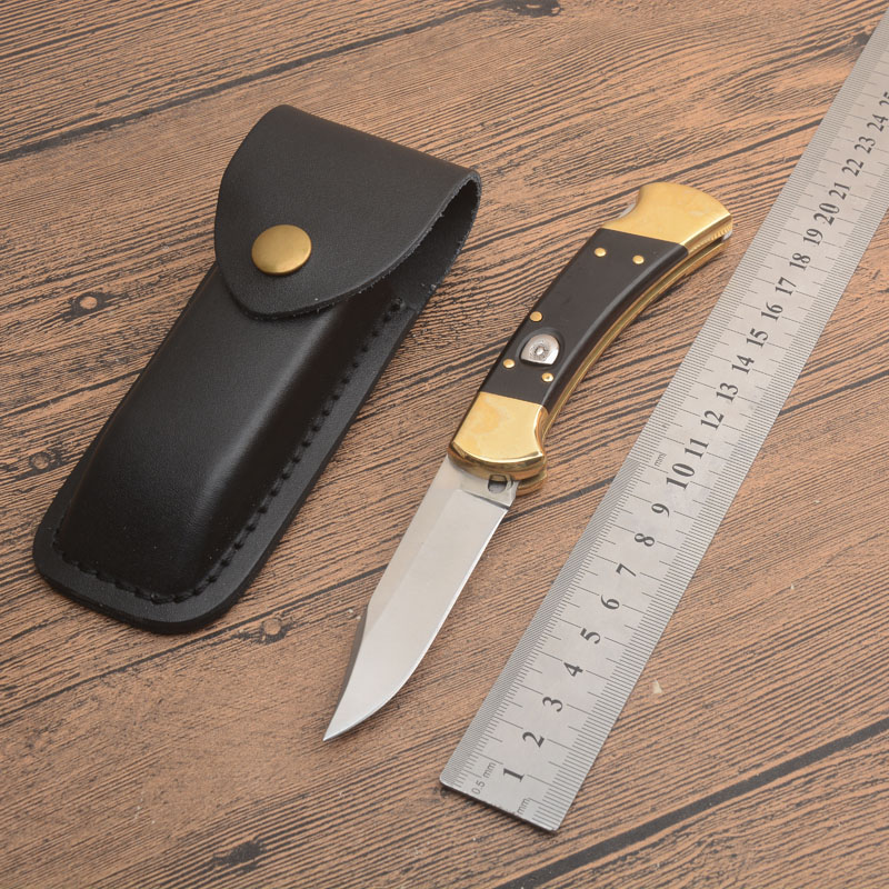 1Pcs Classic 112 AUTO Tactical Folding Knife 440C Satin Blade Ebony/Brass Head Handle EDC Pocket Knives With Leather Sheath Gift Knifes
1Pcs Classic 112 AUTO Tactical Folding Knife 440C Satin Blade Ebony/Brass Head Handle EDC Pocket Knives With Leather Sheath Gift Knifes