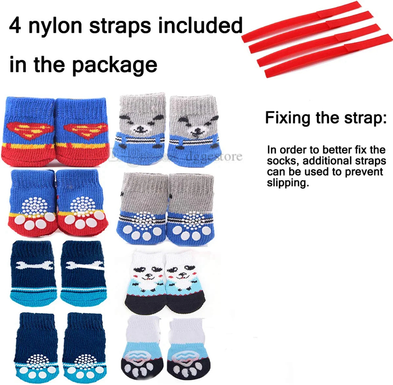 Apparel Anti-Slip Knitted Cotton Dog Cat Soc Pet Paw Protectors for Indoor Wear 14 Color Wholesale A517