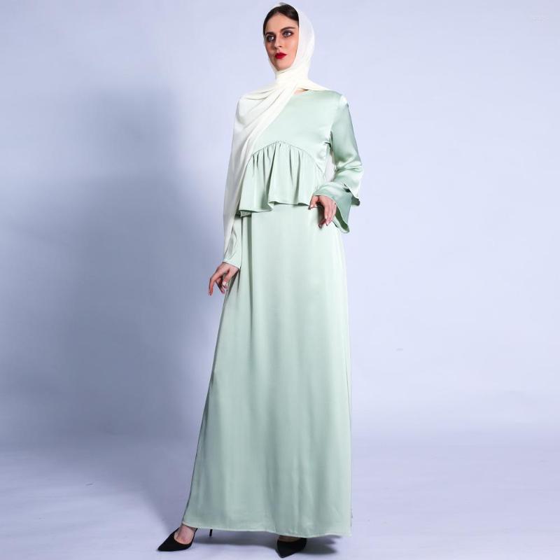 Ethnic Clothing Robe Femme Musulmane Matte Dress Double Trumpet Sleeves Solid Color Muslim Women's Abayas For Women Turkish
Ethnic Clothing Robe Femme Musulmane Matte Dress Double Trumpet Sleeves Solid Color Muslim Women's Abayas For Women Turkish