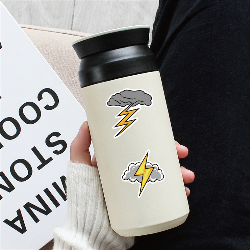 60pcs Cool Lightning Bulb Stickers Flash Graffiti Stickers for DIY Luggage Laptop Skateboard Motorcycle Bicycle Sticker