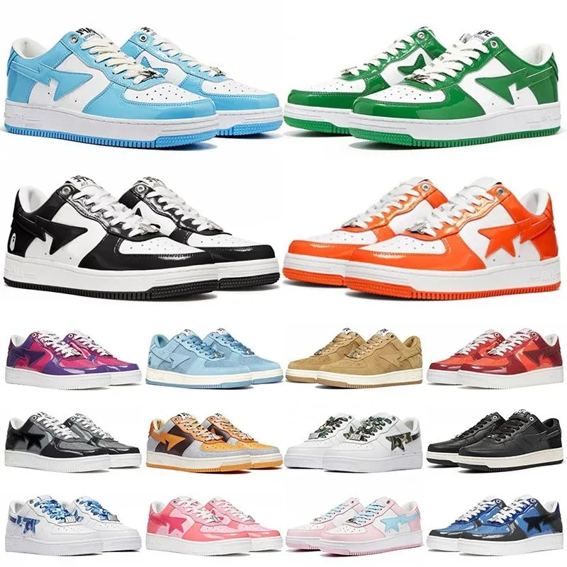 wholesale Top Men Running Shoes Woman Fashion Patent Leather Luxury Bapesta Sneaker Black White Panda Message Outdoor Plate-forme designer sneakers Chaussures, Color 19
wholesale Top Men Running Shoes Woman Fashion Patent Leather Luxury Bapesta Sneaker Black White Panda Message Outdoor Plate-forme designer sneakers Chaussures, Color 19
