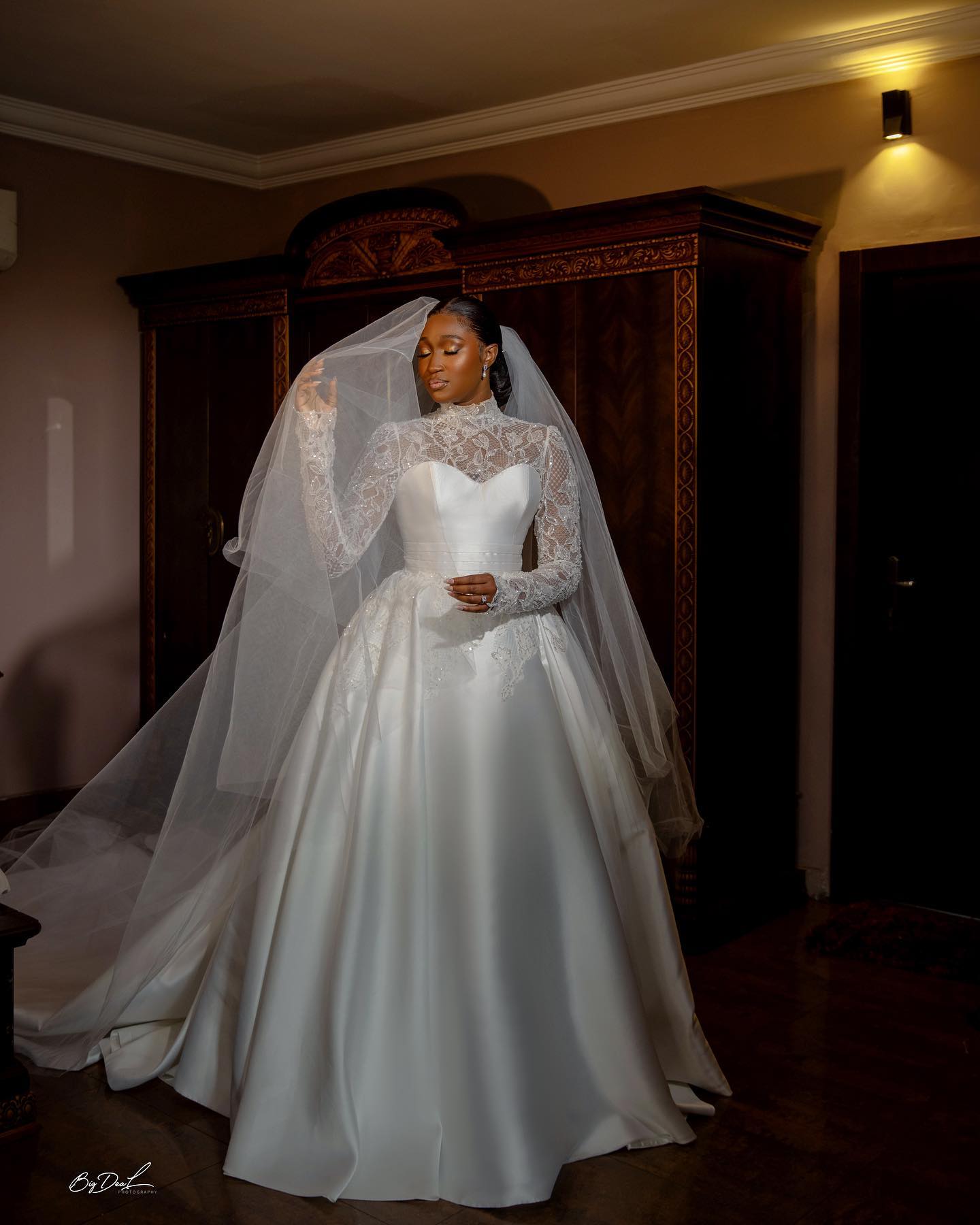 African 2023 Mermaid Wedding Dresses with Detachable Train Puffy Skirt High Neck Country Garden Royal Bridal Gowns Vestido De Novia