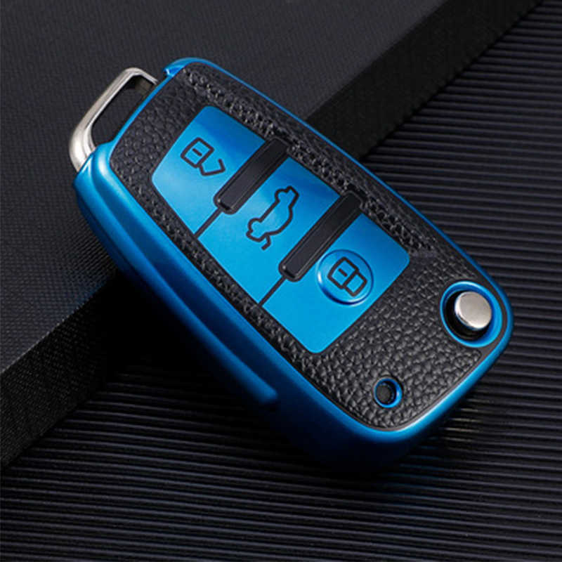 New Soft TPU Key Case Cover For Audi A1 A3 A4 A5 Q7 A6 C5 C6 Car Holder Shell Remote Cover Car-Styling Keychain Car Accessories