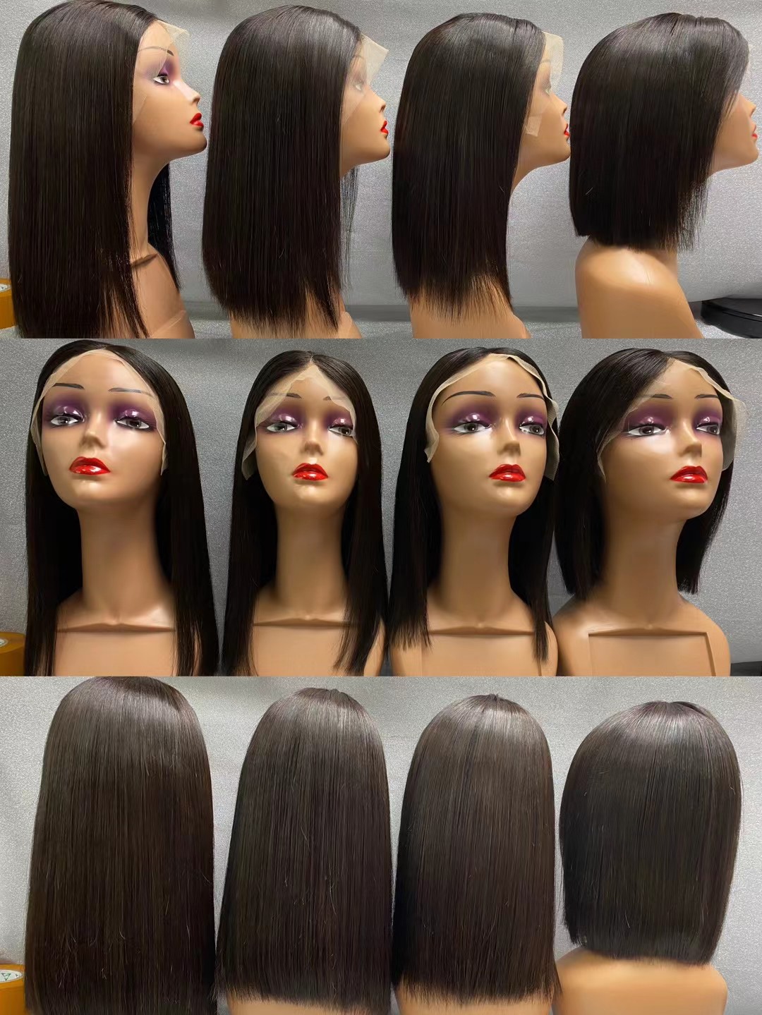 Straight Bob P4/27 Highlight 13X4 Lace Frontal Human Hair Wigs For Black Women Pre-Plucked With Natural Hairline