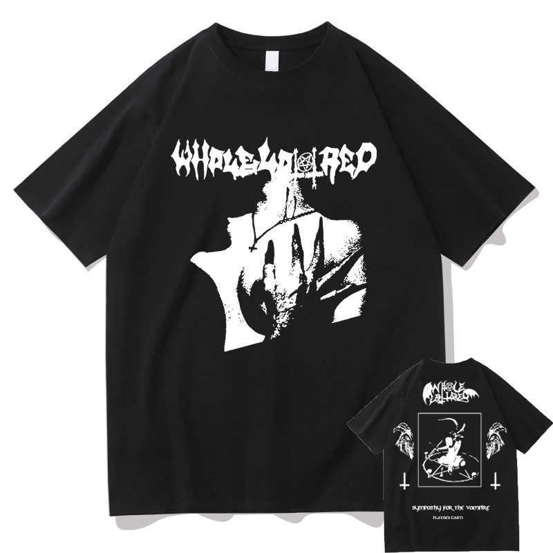 Men's T-Shirts Rapper Playboi Carti Whole Lotta Red Music Tshirt Devil Satan Double Sided Print T-shirts Tops Men Women Hip Hop Vintage T Shirt T230103, Black
Men's T-Shirts Rapper Playboi Carti Whole Lotta Red Music Tshirt Devil Satan Double Sided Print T-shirts Tops Men Women Hip Hop Vintage T Shirt T230103, Black