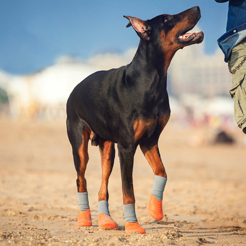 Shoes for Small Medium Large Dog Apparel Winter Warm Puppy Soc fit Walking Running Waterproodjustable Anti-Slip Rain Snow Outdoor Dogs Boots Paw Prote