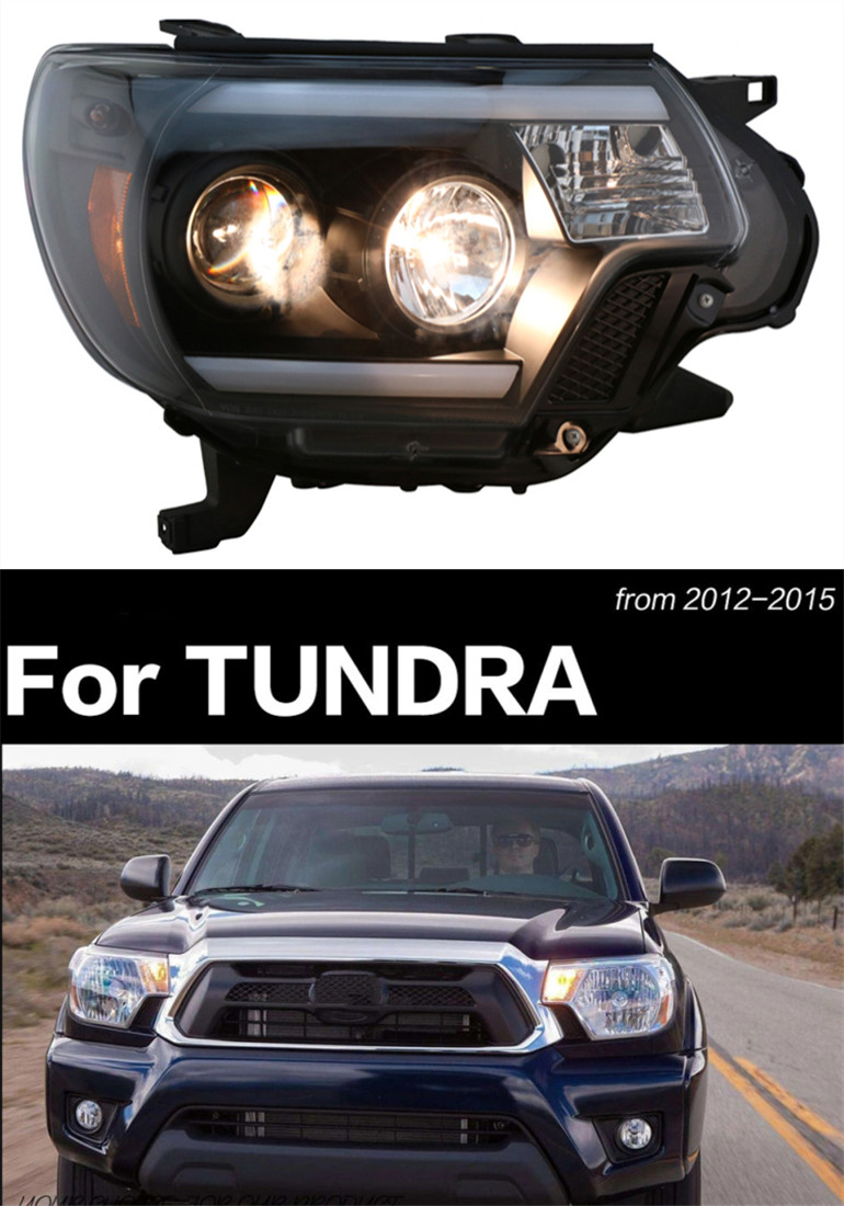Car Styling for Toyota Tacoma Headlights 20 12-20 15 LED Headlight LED DRL Bi Xenon Lens Head Lamp Accessories