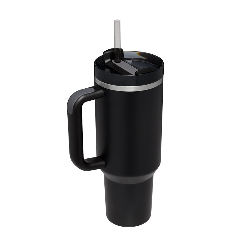 40oz Reusable Tumbler with Handle and Straw Stainless Steel Insulated Travel Mug Tumbler Insulated Tumblers Keep Drinks Cold Dishwasher Safe BPA Free