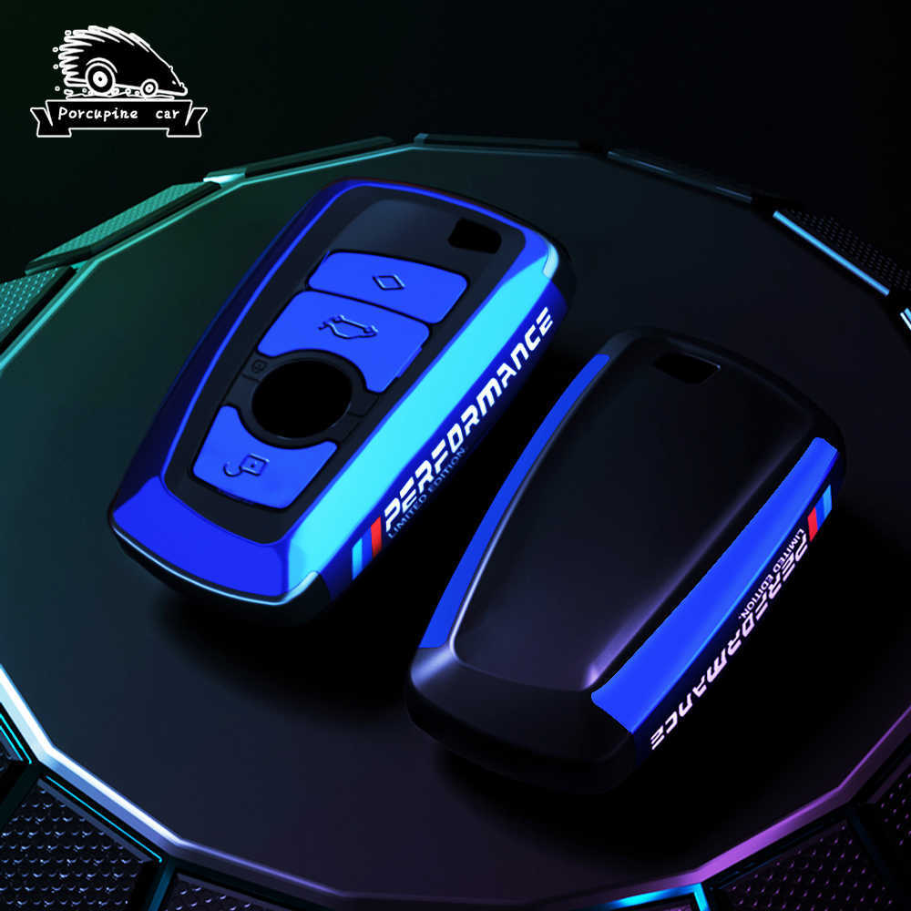 Nano electroplating PC Car Smart Key Fob Case Cover For BMW 3 4 5 Series 320i 530i 550i F20 F21 F30 F31 F25 F01 F02 keychain