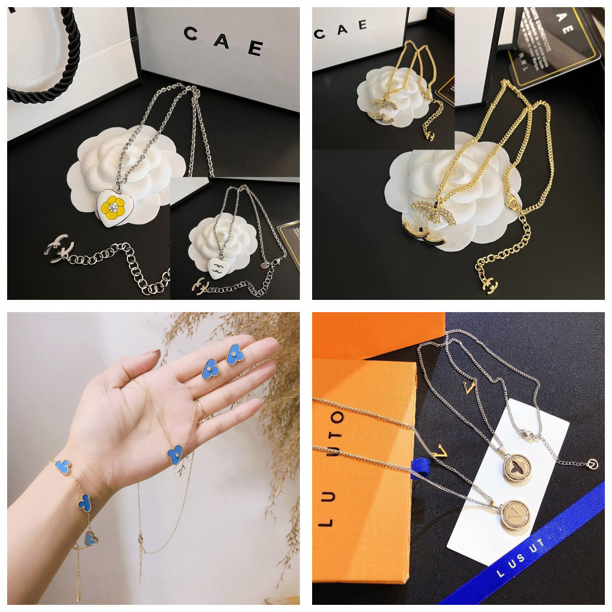 Luxury Designer Pendant Necklaces 18k Gold Plated Multicolor Diamond Letter Necklace Womens Design Love Jewelry Necklace Gift Boutique Accessories Wedding Party
Luxury Designer Pendant Necklaces 18k Gold Plated Multicolor Diamond Letter Necklace Womens Design Love Jewelry Necklace Gift Boutique Accessories Wedding Party