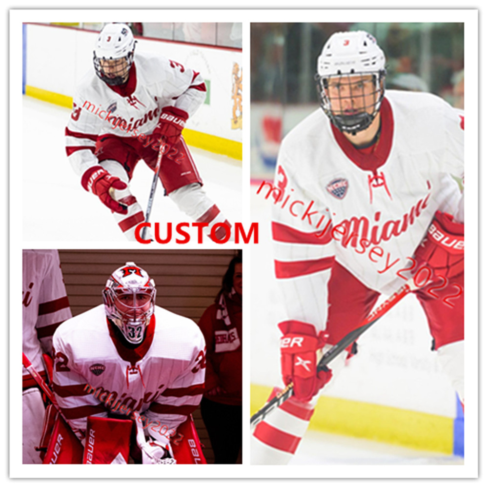 Hockey Miami RedHawks Hockey Jersey Custom Stitched Youth Jack Clement Axel Kumlin Michael Feenstra Robby Drazner P. J. Fletcher Nick Donato