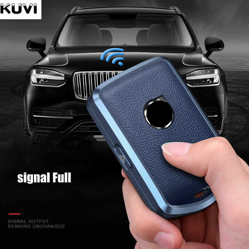 Alloy Leather Car Key Case Cover Shell Fob For Volvo XC40 XC60 S90 XC90 V90 T5 T6 T8 Auto Accessories