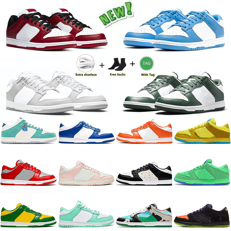 

2023 New Retro Low Running Shoes Men Women White Black Panda Fruity Pebbles Medium Olive UNC Grey Fog Miami Hurricanes GAI Mens Trainers Outdoor Sports Sneakers, #5 orange pearl 36-40