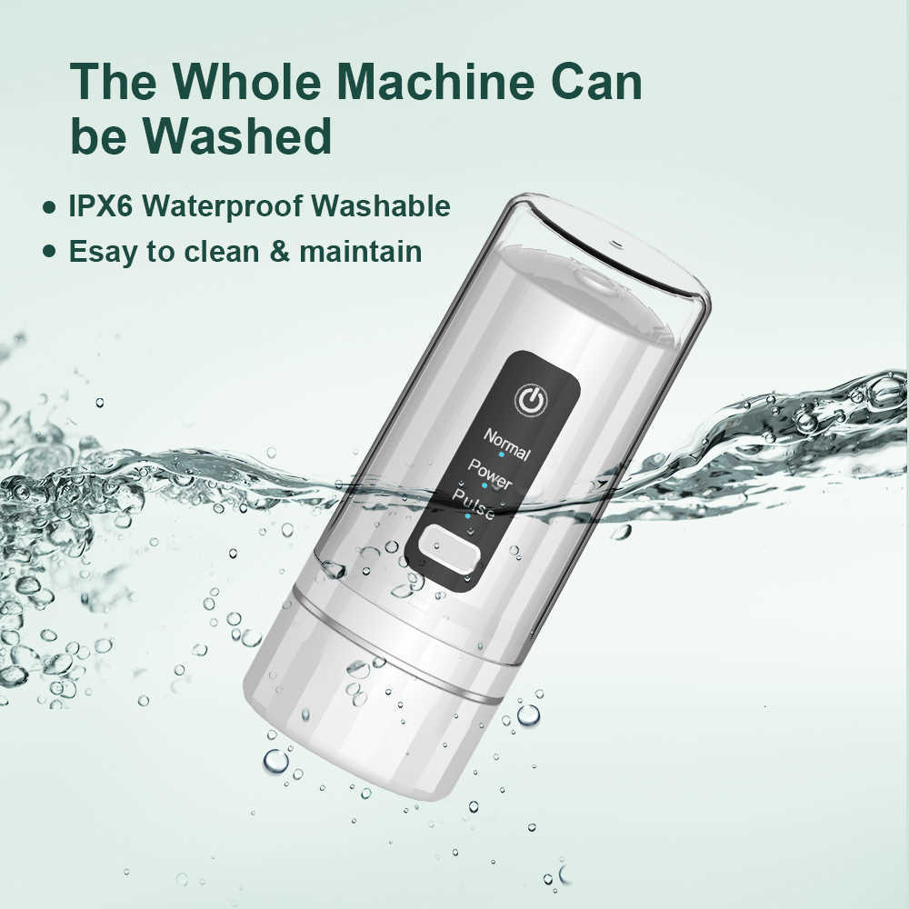 Oral Irrigators Other Hygiene Small Portable 230ml Collapsible Dental Water Flosser USB Charge Floss Tip Teeth Cleaner 221215