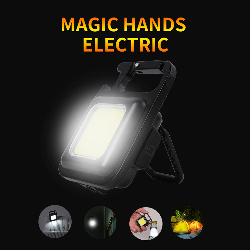 Multifunctional Mini COB Keychain Led Lights USB Charging Emergency Lamps Strong Magnetic Repair Work Outdoor Camping Light