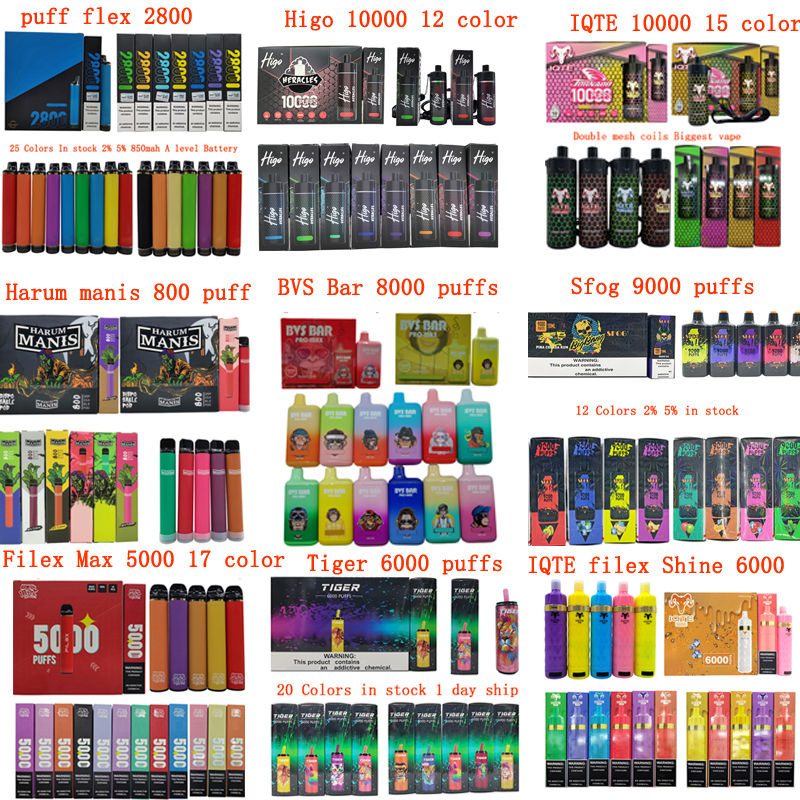 Original Puff flex 2800 E Cigarettes IQTE 10000 3000 BVS BAR 8000 Sfog 9000 Filex max 5000 800 Shine Tiger 6000 puffs Harum manis 800 1500 disposable vape Authorized
Original Puff flex 2800 E Cigarettes IQTE 10000 3000 BVS BAR 8000 Sfog 9000 Filex max 5000 800 Shine Tiger 6000 puffs Harum manis 800 1500 disposable vape Authorized