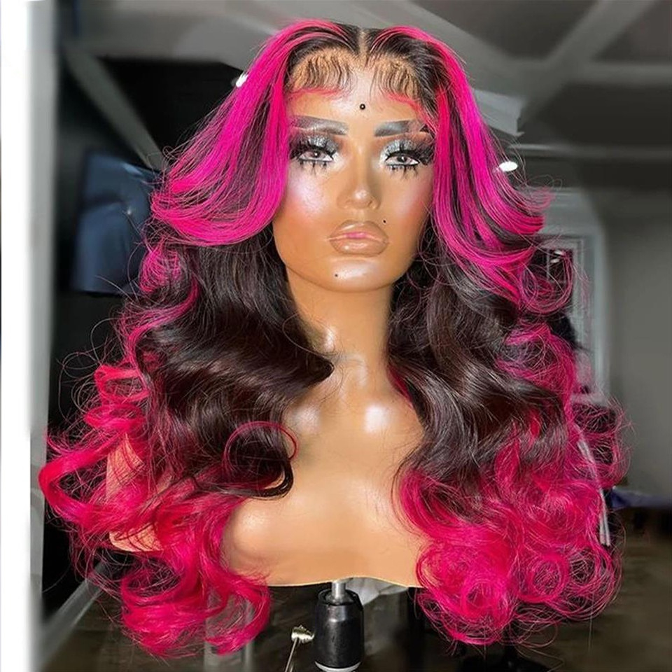 Ash Blonde Highlights 13X4 Lace Front Human Hair For Women Black Roots Ombre Body Wave Synthetic Wig Pre Plucked 250820